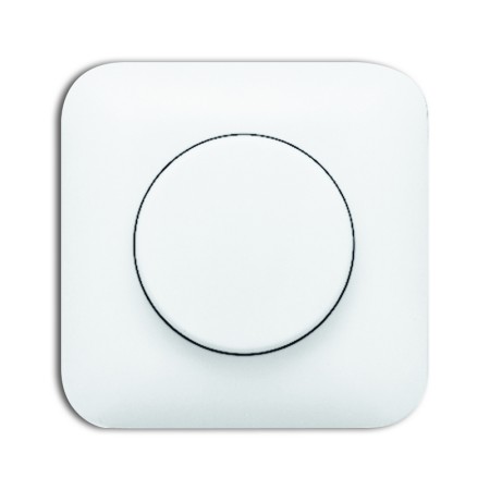 Busch-Jägerin peitelevy, jossa on knobi, bef.-Mutter ja glimm lamppu alpinwhite 6599-0-229
