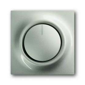 Disque central Busch-Jäger, avec bouton rotatif, écrou de fixation et lampe à incandescence champagne métallique 6599-0-2159