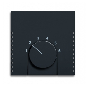 Busch-Jäger central disc, black matt for room temperature controller 1710-0-3907