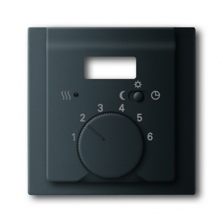 Busch-Jäger central disc, black matt for room temperature controller 1710-0-3918
