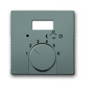 Plaque de recouvrement Busch-Jäger, pour régulateur de température ambiante, gris métallique 1710-0-3850
