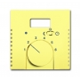 Busch-Jäger központi lemez, szobahőmérséklet-szabályozó sárga 1710-0-3830