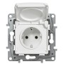 Legrand 664532 NILOE Πρίζα με ανακλινόμενο καπάκι και αρπάγες, λευκό