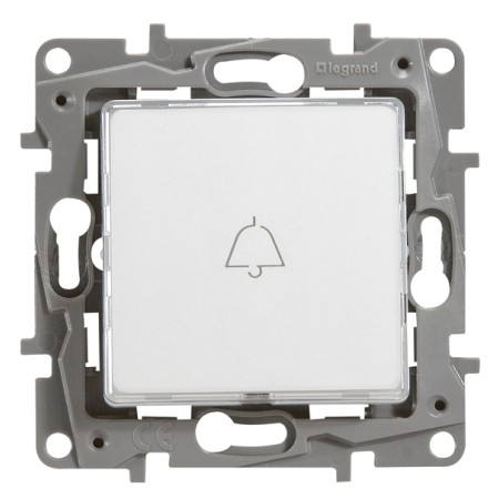 Legrand 664515 Niloe button closer illuminated incl.LED marking with claws ultrawhite