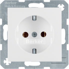 Berker 47431909 S1/B.x Schuko socket polarwhite matt