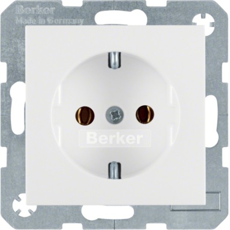 Berker 47431909 S1/B.x Schuko πρίζα polarweiß ματ