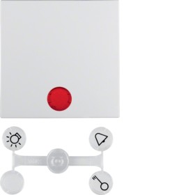 Berker 16211909 S1/B.x rocker with lenses polar white matt