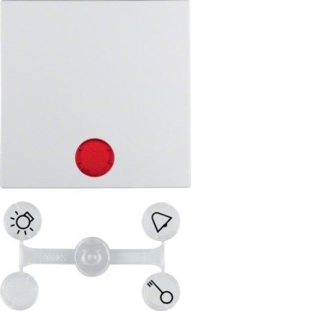 Berker 16211909 S1/B.x rocker with lenses polar white matt