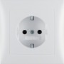 Berker 47429909 S1 Schuko socket with full cover plate polar white matt