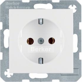 Berker 41431909 S1/B.x Schuko socket with screw terminals polarwhite matt