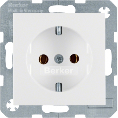 Berker 47438989 S1/B.x Schuko socket poláris fehér fényes