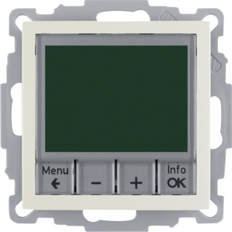 Berker 20448982 S1 Temperaturni regulator z osrednjim delom, 230V, krema