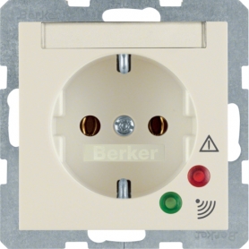 Berker 41088982 S1 Enchufe de Schuko con protección sobrevoltaje de color blanco brillante
