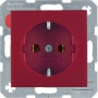 Berker 41431912 S1/B.x Schuko socket with screw terminals red matt