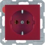 Berker 41431912 S1/B.x Schuko socket with screw terminals red matt