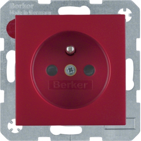 Berker 6765760062 S1/B.1 aljzat, piros