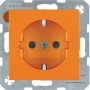 Berker 47238914 S1/B.x Schuko socket with increased contact protection orange shiny