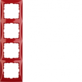 Berker 10148962 S1 Rahmen 4fach rot