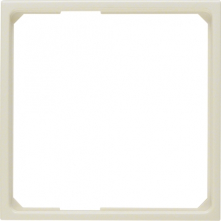 Berker 11099082 S1 középső gyűrű központi darabhoz 50 x 50 mm, krém fehér glossy