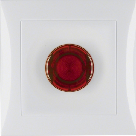 Berker 51018989 S1 ključavnica z rdečim gumbom (npr. svetilka) polarno bela