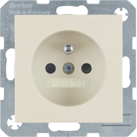 Berker 6768768982 S1 SD avec pince de contact protecteur. Crème de protection de contact blanc brillant