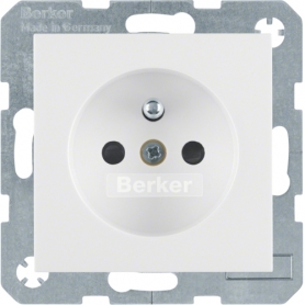 Berker 67687689 S1/B.x SD avec pince de contact protecteur erh. Protection de contact blanc blanc brillant
