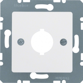 Berker 14311909 S1/B.x Placa central para detector y dispositivo de mando 18.8mm, blanco polar con /s.