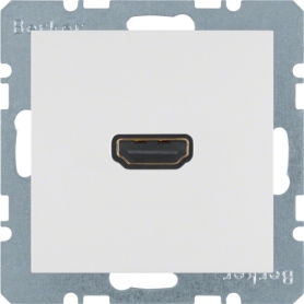 Berker 3315431909 S1/B.x High Definition socket with 90° connection polarwhite matt