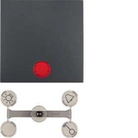 Berker 16211606 S1/B.x rocker with lenses anthracite matt