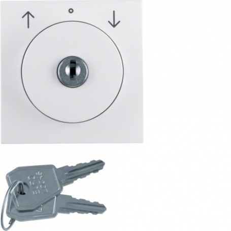 Berker 10828989 S1 Central piece with lock (key in 3 positions removable) polarwhite glossy