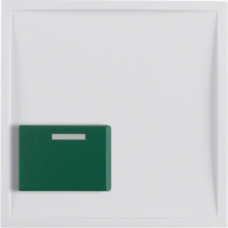 Berker 12518982 S1/B.x Pièce centrale avec bouton de réglage vert, blanc crème brillant