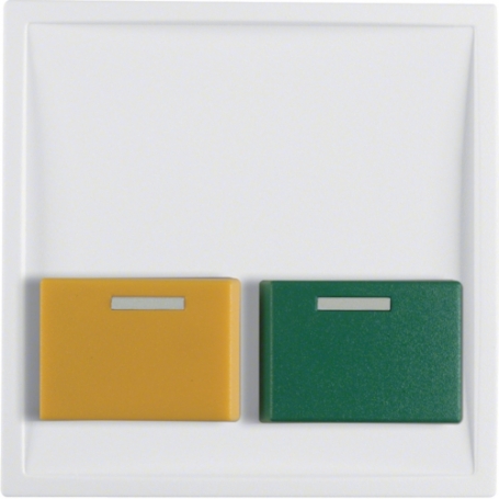 Berker 12539909 S1/B.1 Central piece with green and yellow key, polar white