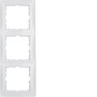 Berker 10138989 S1 frame 3x polar white glossy