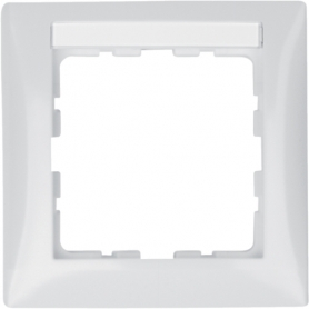 Berker 10118919 S1 frame 1x with labeling field polarwhite glossy