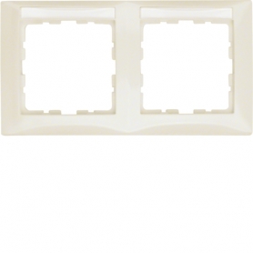 Berker 10228912 S1 Frame 2x horizontális címkézési mező krremeweiss gloss