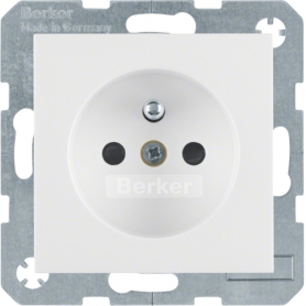 Berker 6765768989 S1/B.x Doz s zaštitnim kontaktom, polarno bijelo sjajno
