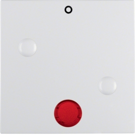 Berker 15771909 S1/B.x Wippe priključivo s crvenom lećom i tiskanjem 0, polarno bijelo