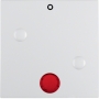 Berker 15771909 S1/B.x  pokrov stikalo z rdečo lečo in tiskanjem 0, polarno bela mat