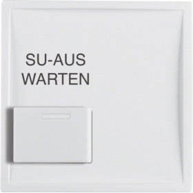 Berker 13089909 S1/B.1 Zentralstück mit weißer Quittiertaste, polarweiß