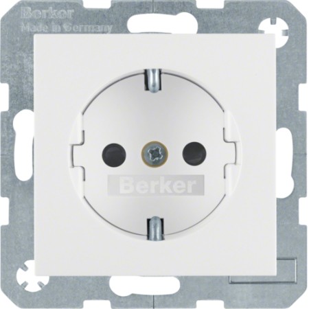 Berker 47231909 S1/B.x Schuko socket.with children protection polarwhite matt