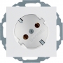 Berker 47271909 S1/B.x Schuko socket 45 degree polar white matt