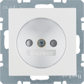 Berker 6167031909 Prise S1/B.x sans contact protecteur blanc mat