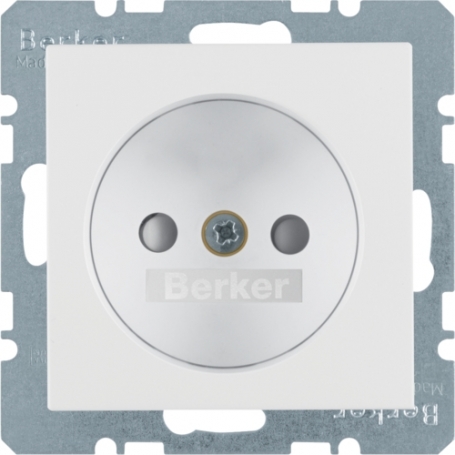 Berker 6167031909 S1/B.x Steckdose ohne Schutzkontakt polarweiß matt