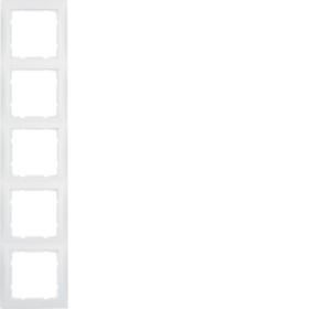 Berker 10159909 S1 frame 5 times polar white matt