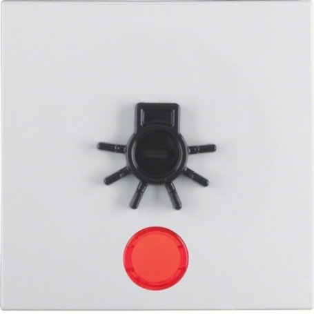Berker 16511949 S1/B.x rocker with red lens and scanable symbol for light, pw matt