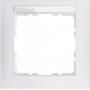 Berker 10119919 S1 cadre 1x avec champ d'étiquetage blanc mat