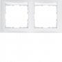 Berker 10229919 S1 cadre 2x horizontal, avec champ d'étiquetage blanc mat
