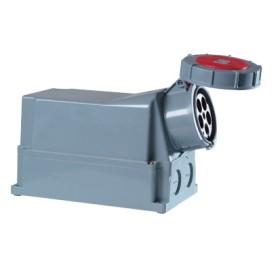 PCE 145-6 wall box 125A 5p 6h IP67 TWIST
