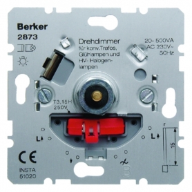 Berker 2873 DREHDIMMER pour 20-500VA pour la charge R/L