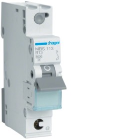 Hager MBS113 LS switch 13A/1pol/B 6kA, QC QuickConnect